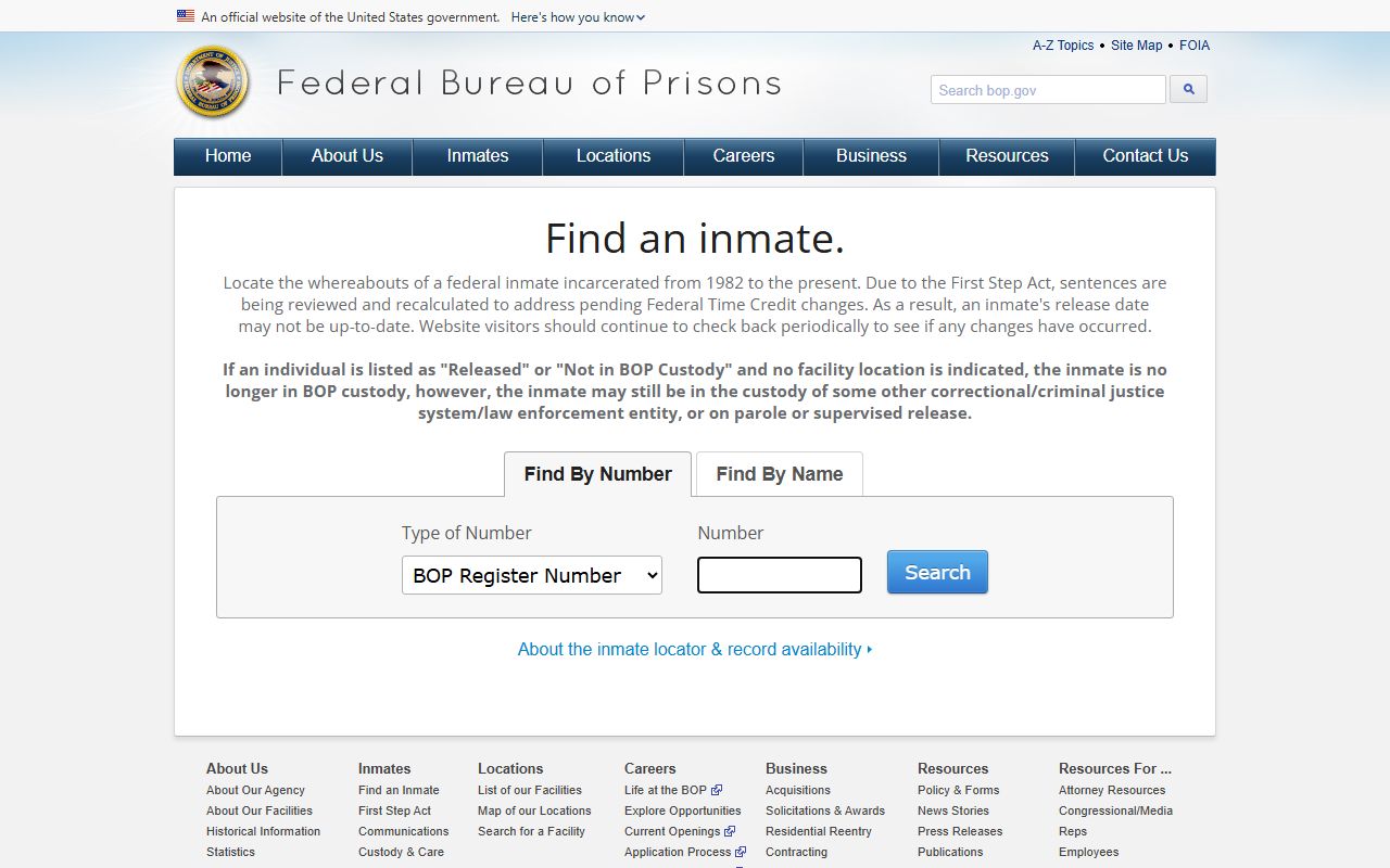 Franklin County arrest records federal inmate locator distinction