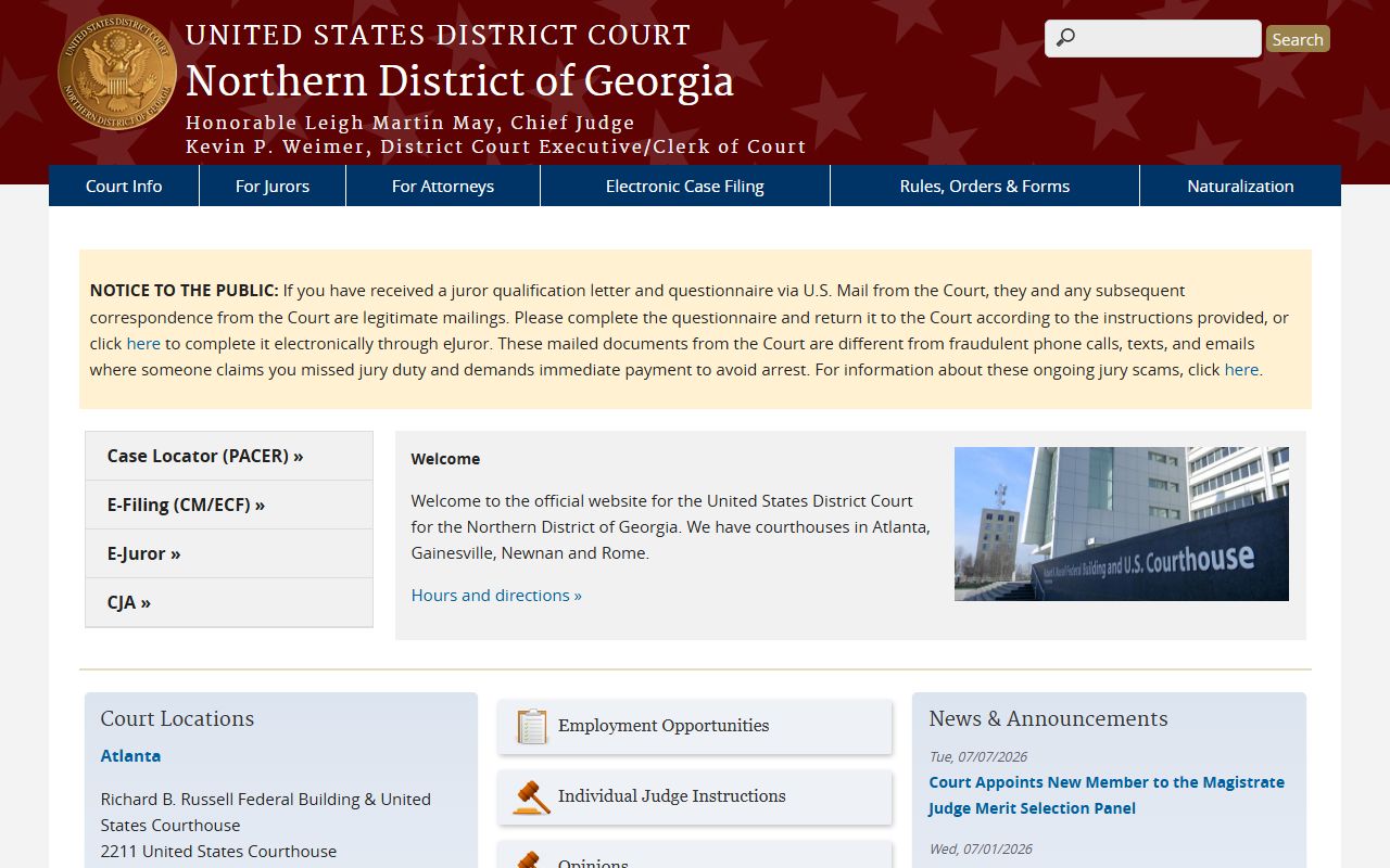 Franklin County Superior Court records federal district court distinction
