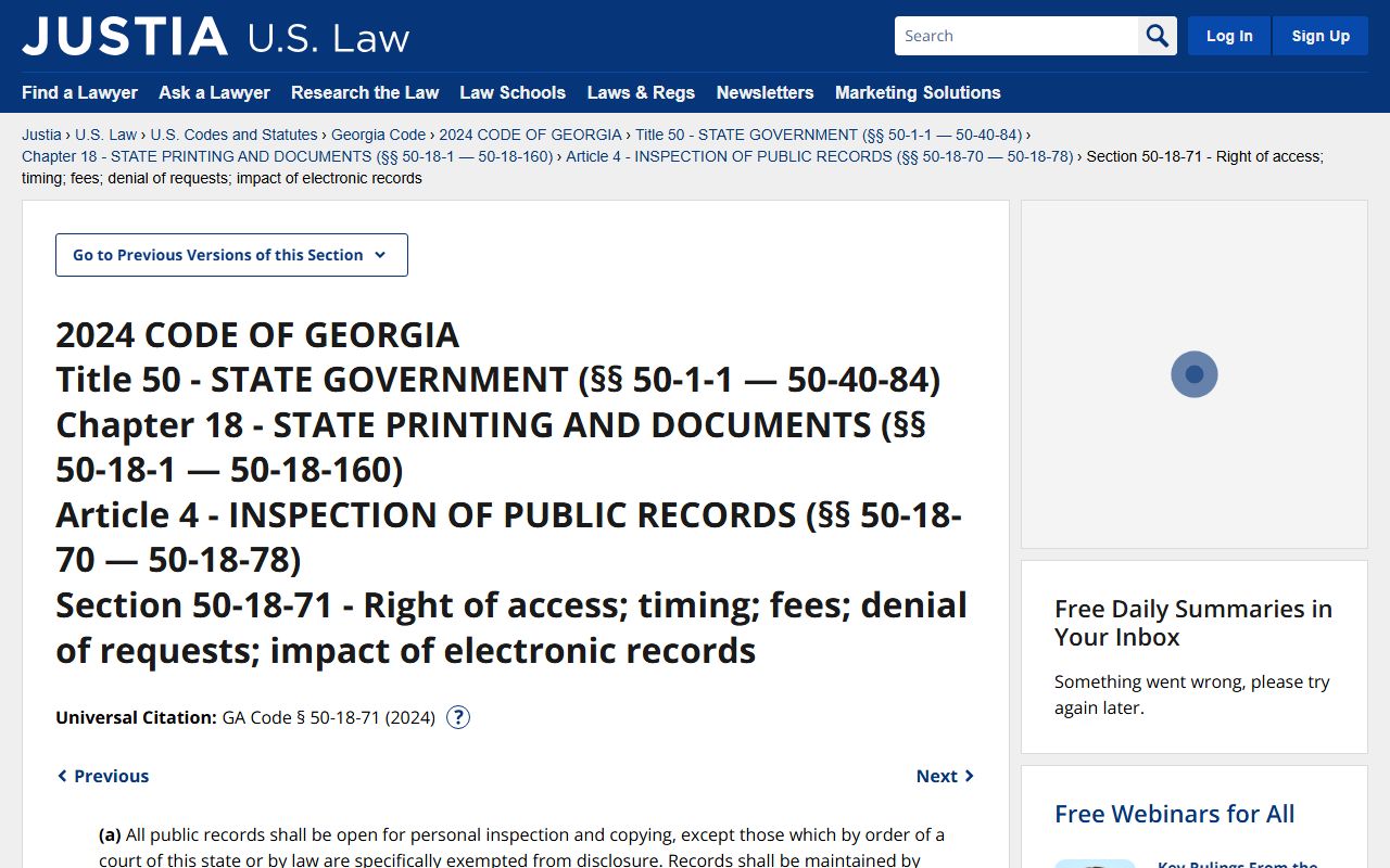 Franklin County court records Georgia open records cost rules