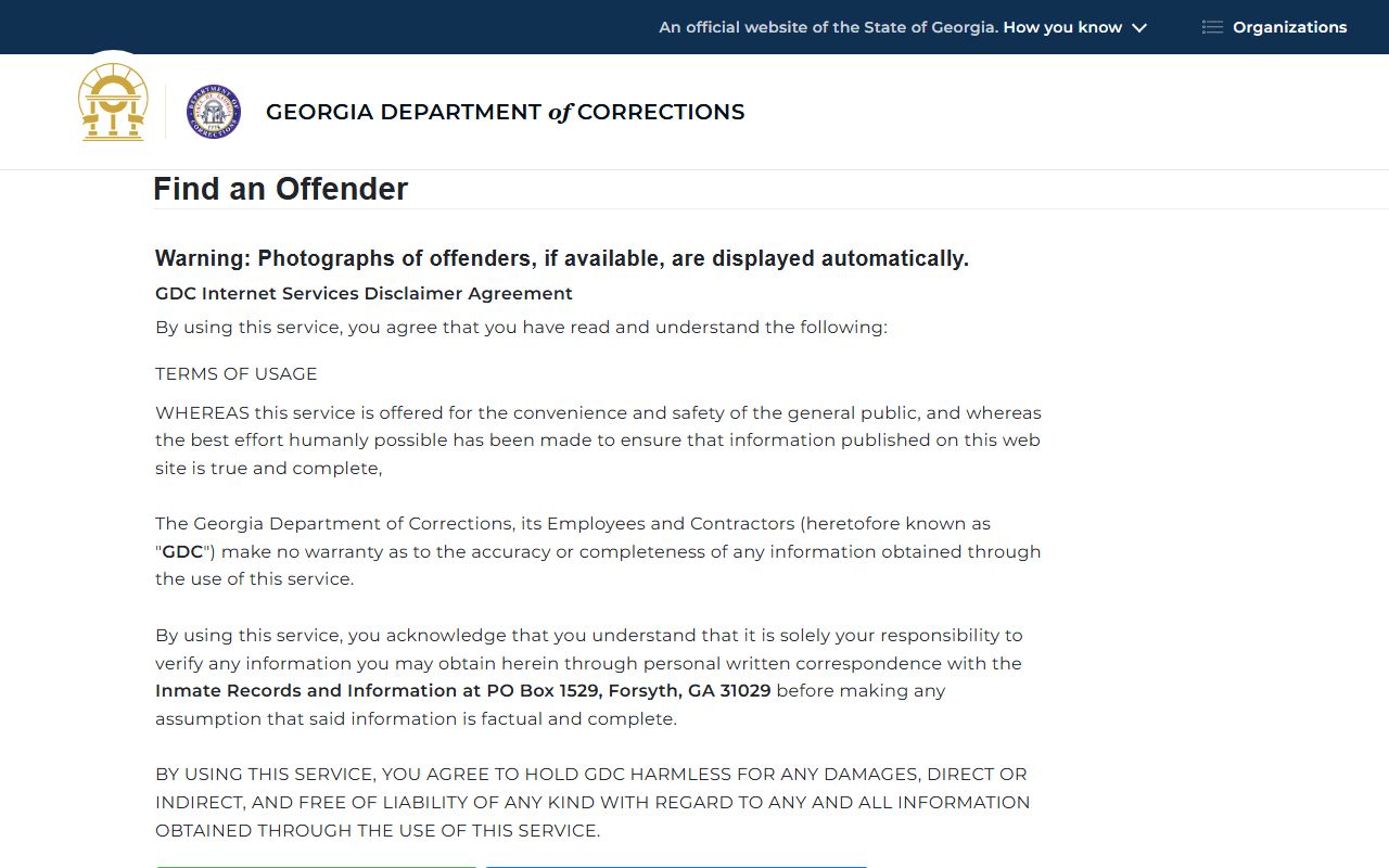 Franklin County inmate records GDC offender query